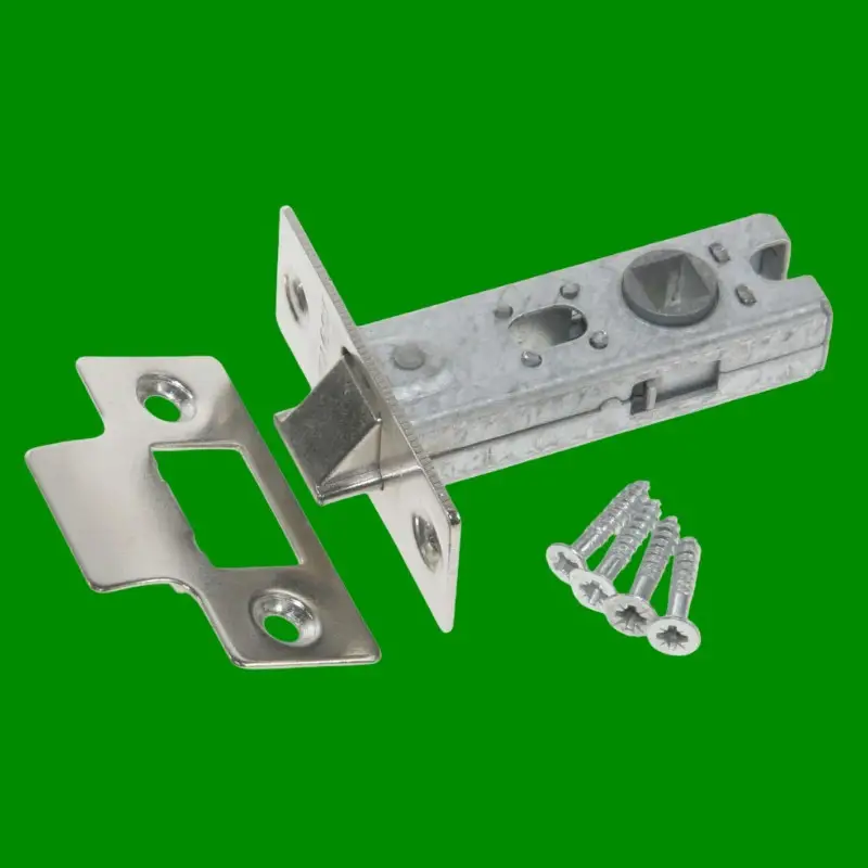 10x 65mm Nickel Plated Internal Sprung Catch Tubular Mortice Door Lever Latch