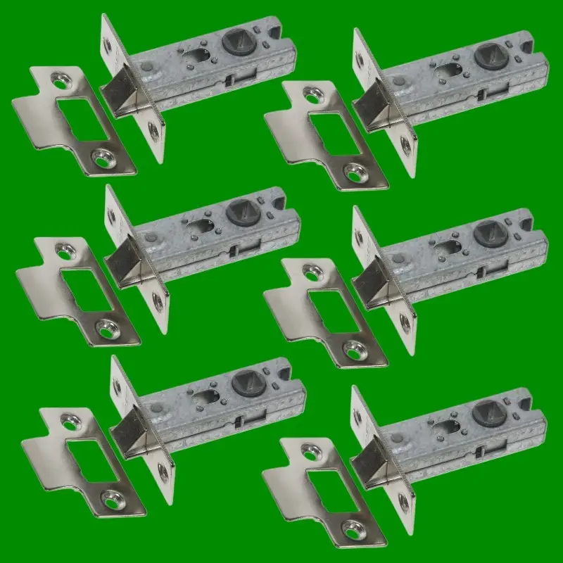 10x 65mm Nickel Plated Internal Sprung Catch Tubular Mortice Door Lever Latch - image 3 | Free standard UK delivery included | Discount Quality Products
