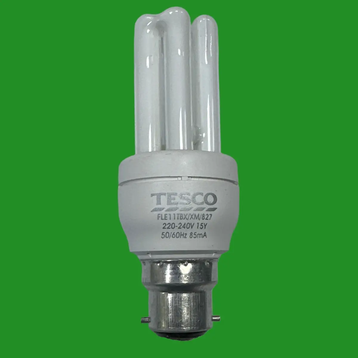 1x 11W (=60W) TESCO Low Energy Power Saving CFL Stick Light Bulbs BC B22 Lamp - image 2 | Free standard UK delivery included | Discount Quality Products