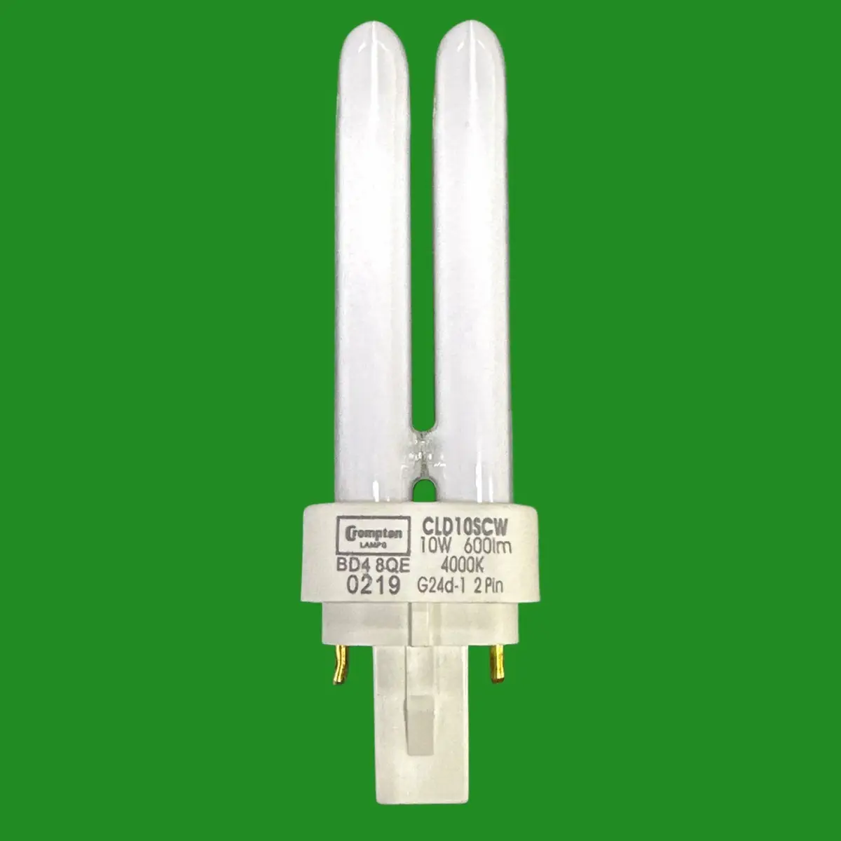 4x 10W Crompton G24d-1 2 pin PL Low Energy CFL Double Turn Light Bulb 840 4000K - image 2 | Free standard UK delivery included | Discount Quality Products