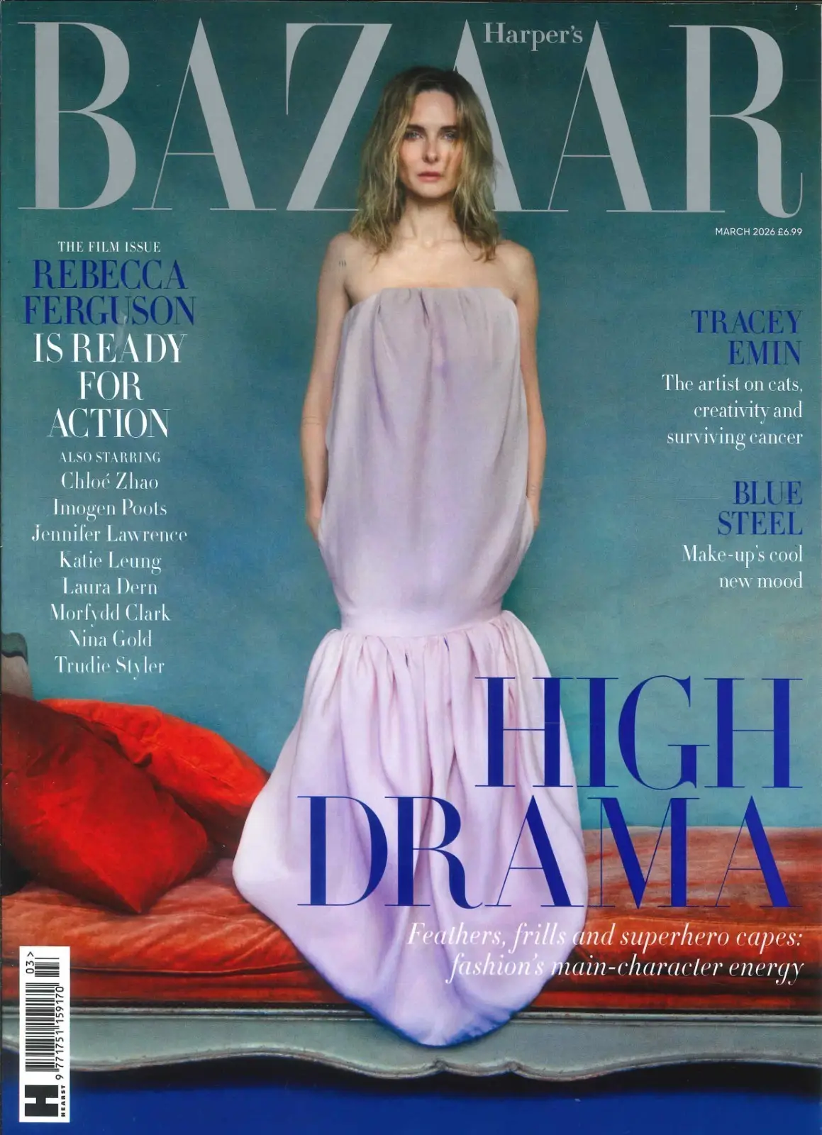 Harper's Bazaar Magazine: Rebecca Ferguson, Jennifer Lawrence, March 2026