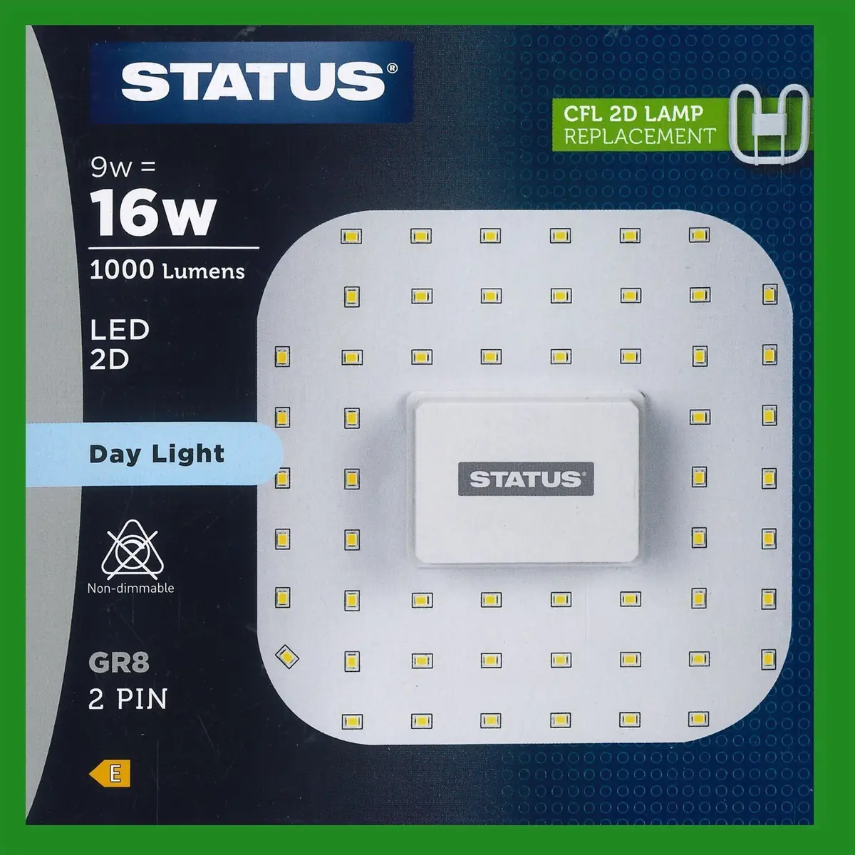 4x 9W =16W Replacement LED GR8 2 pin 6500K Daylight White 2D Light Bulb Double D