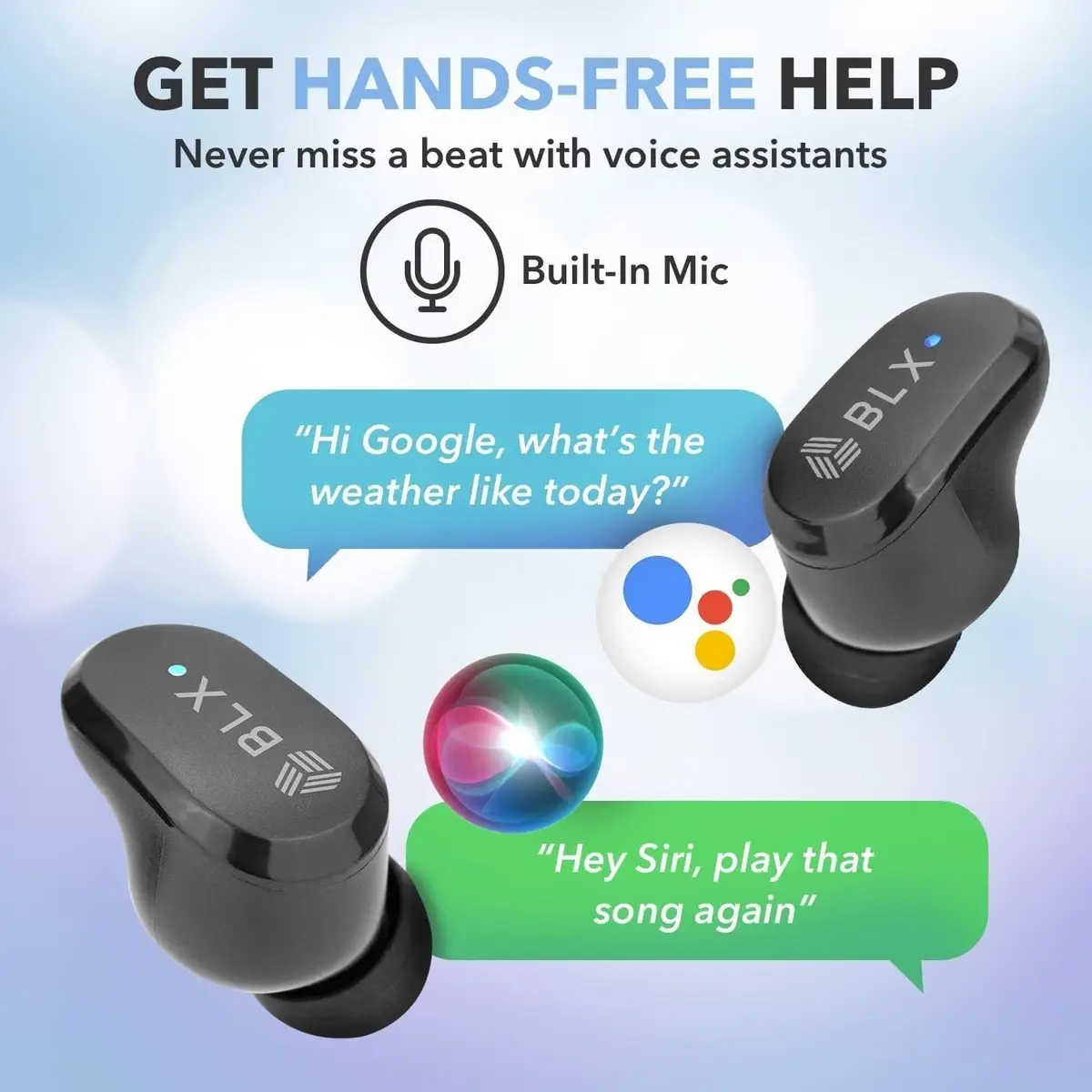 BLX BUDS G2 Wireless Bluetooth 5.1 Earbuds & Charging Case, Android, iOS 6 Hours - image 3 | Free standard UK delivery included | Discount Quality Products