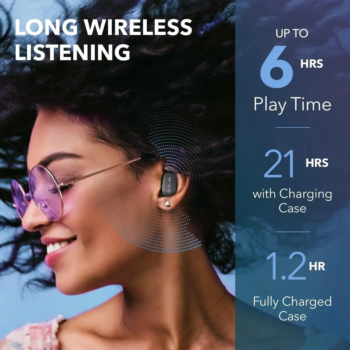 BLX BUDS G2 Wireless Bluetooth 5.1 Earbuds & Charging Case, Android, iOS 6 Hours - image 5 | Free standard UK delivery included | Discount Quality Products