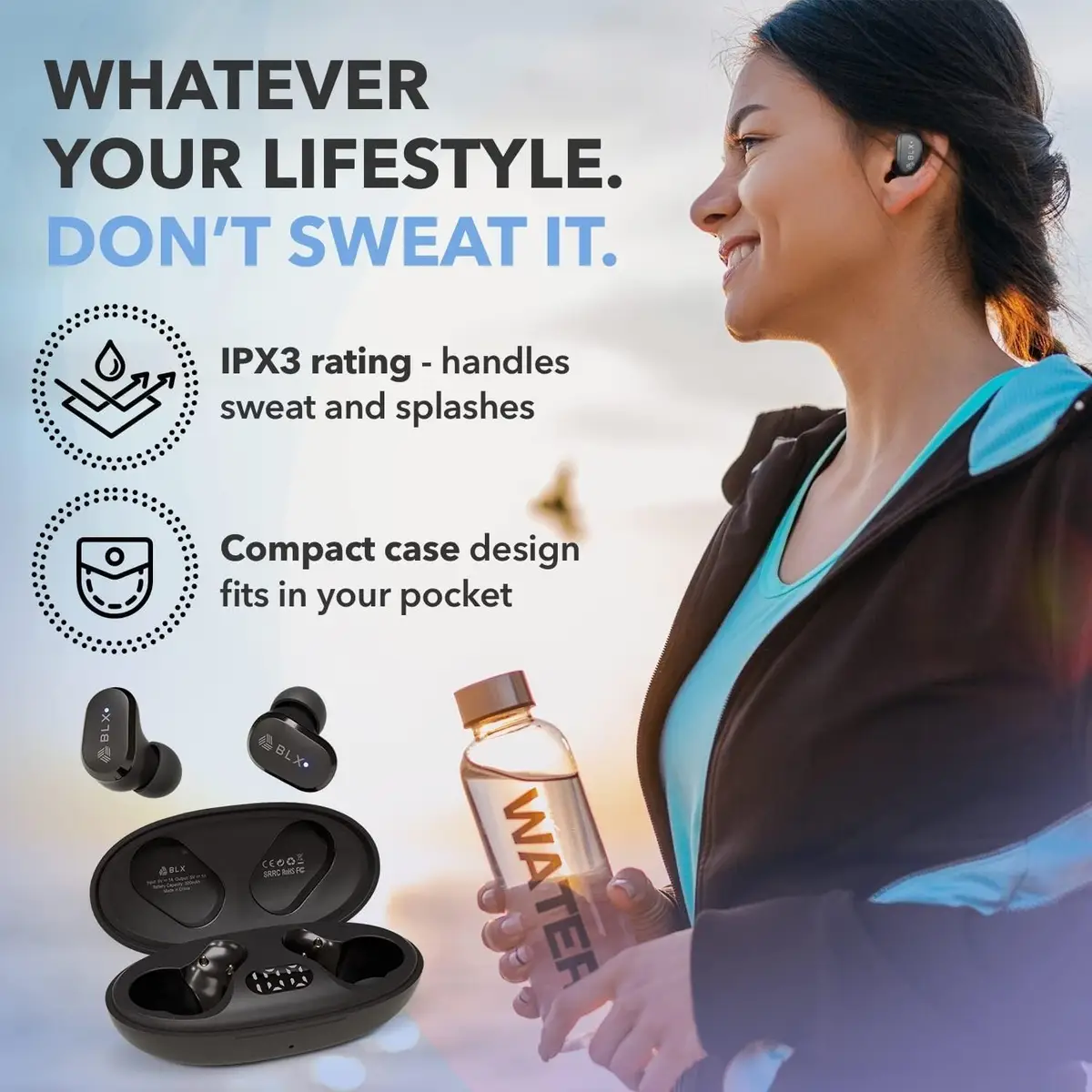 BLX BUDS G2 Wireless Bluetooth 5.1 Earbuds & Charging Case, Android, iOS 6 Hours - image 7 | Free standard UK delivery included | Discount Quality Products