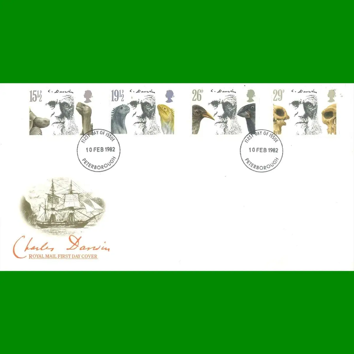 FDC, Charles Darwin, Royal Mail Commemorative First Day Cover, Stamps, 10.2.1982 - Stamps & First Day Covers | Free standard UK delivery included | Discount Quality Products