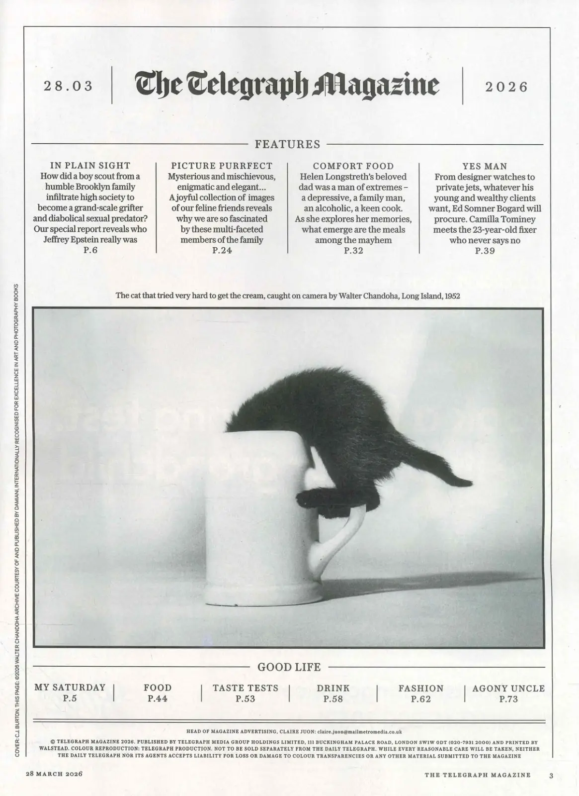 Telegraph Magazine: Jeffrey Epstein, Hugh Jackman, Richard Madeley, 28.3.26 - image 3 | Free standard UK delivery included | Discount Quality Products