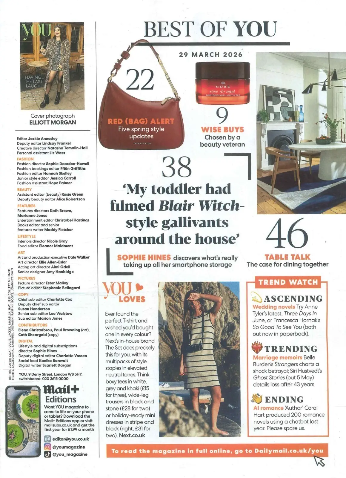 You Magazine: Joanne McNally, Tom Parker Bowles, Spring Fashion, Style, 29.3.26 - image 3 | Free standard UK delivery included | Discount Quality Products
