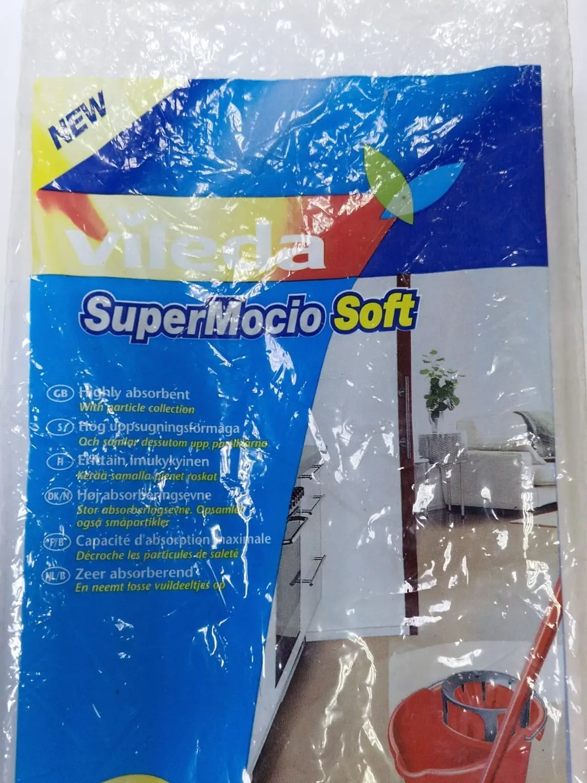 1x Vileda SuperMocio Soft Absorbent Microfibre Mop Head Only, Floor Clean Refill - image 5 | Free standard UK delivery included | Discount Quality Products