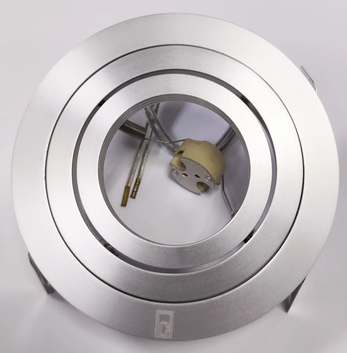 MR16 Tiltable Recessed Ceiling Spot Light, GX5.3 Gimble  Silver Downlight, LV119