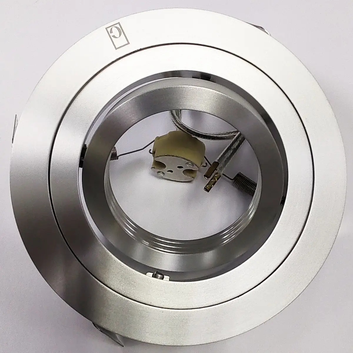 MR16 Tiltable Recessed Ceiling Spot Light, GX5.3 Gimble  Silver Downlight, LV119 - image 2 | Free standard UK delivery included | Discount Quality Products