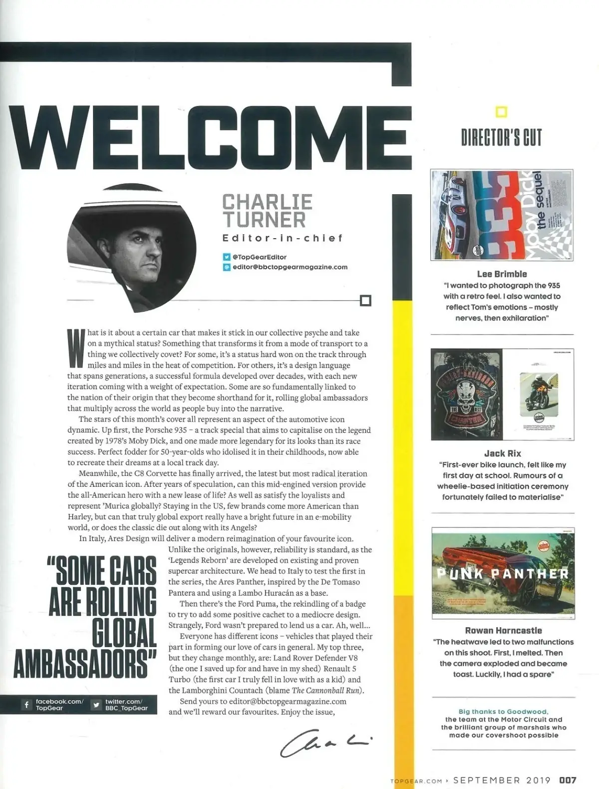 BBC Top Gear Magazine: Issue #325, Porsche 935, Chevrolet Corvette, Sept 2019 - image 2 | Free standard UK delivery included | Discount Quality Products