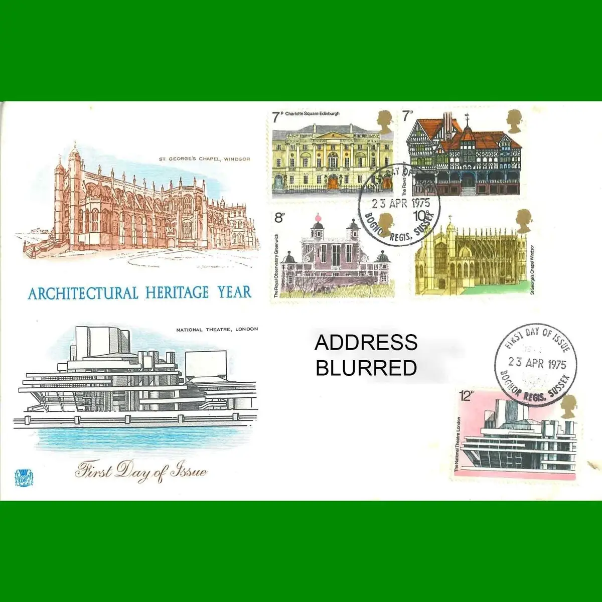 FDC European Architectural Heritage Post Office First Day Cover, 23.4.1975