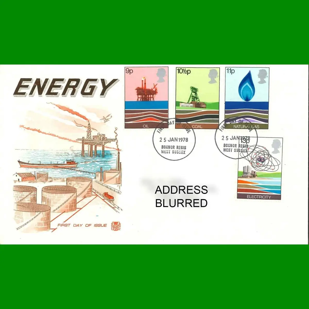 FDC Energy Commemorative, First Day Cover Stamps, 25.1.1978