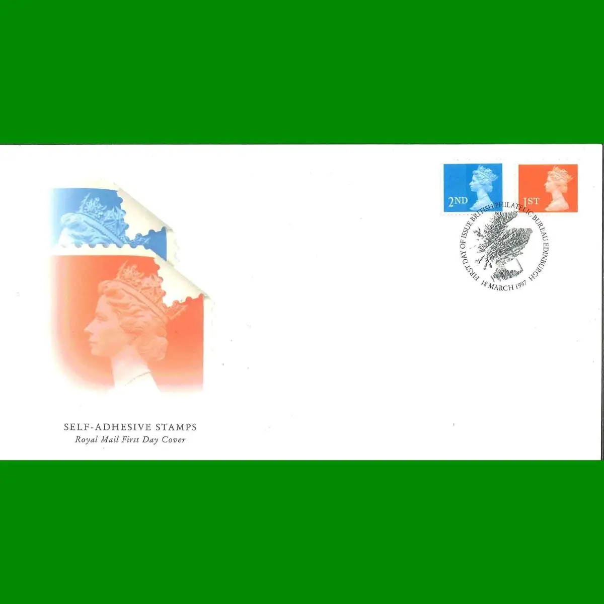 FDC Self Adhesive Machin Definitive, Royal Mail First Day Cover, 18.3.1997