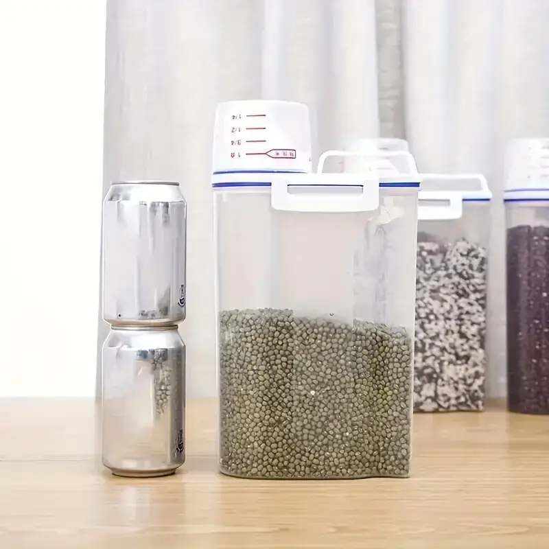 2.5L Plastic Cereal Dispenser and Storage Container Box For Rice, Grains, Flours - image 3 | Free standard UK delivery included | Discount Quality Products