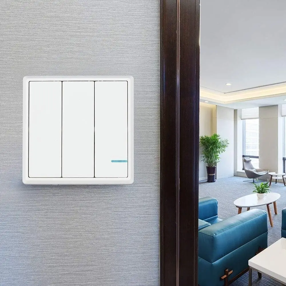 1x Wireless 3 Gang Smart Wall Switch, Triple Button Sensor, LED Light White IP54 - image 3 | Free standard UK delivery included | Discount Quality Products