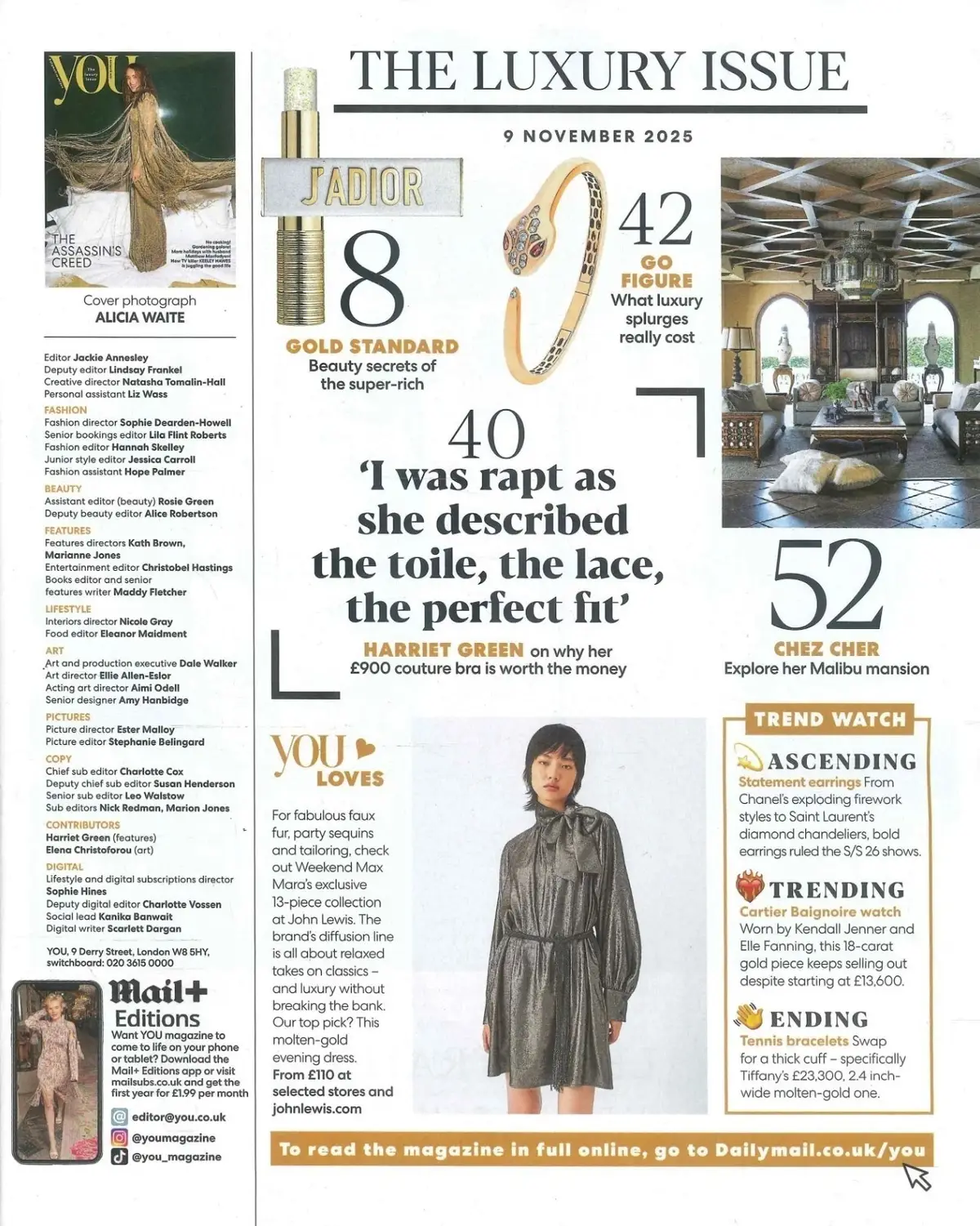 You Magazine: Keeley Hawes, Princess Maria-Olympia, Clodagh McKenna, 9.11.25 - image 3 | Free standard UK delivery included | Discount Quality Products