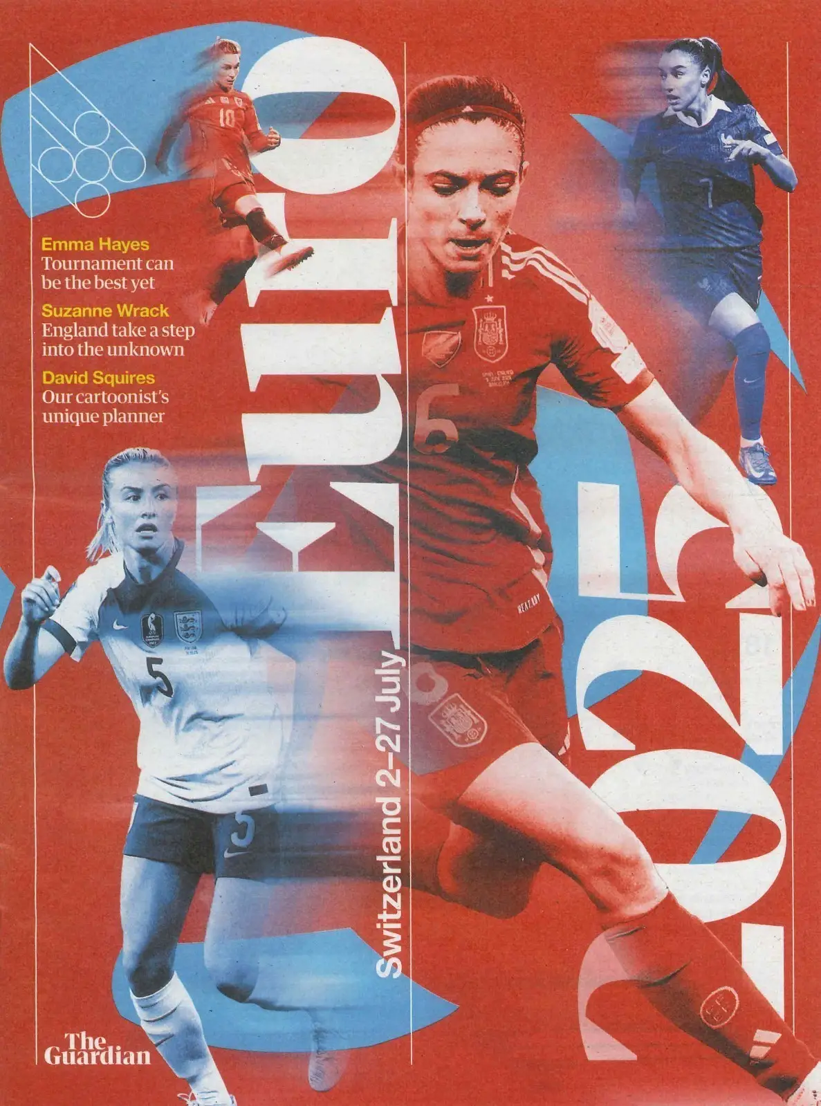 Guardian Magazine: Women's  Euro 2025, Switzerland, Football, Soccer, 2.7.25