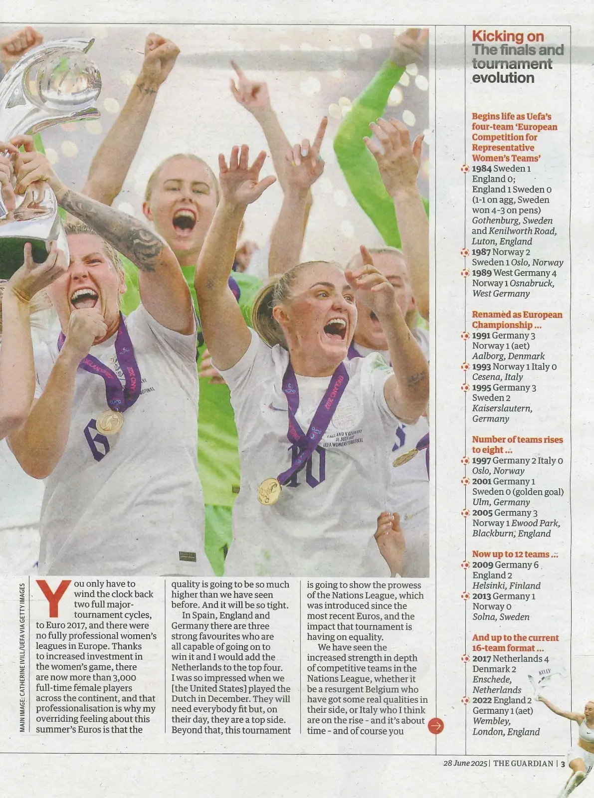 Guardian Magazine: Women's  Euro 2025, Switzerland, Football, Soccer, 2.7.25 - image 3 | Free standard UK delivery included | Discount Quality Products
