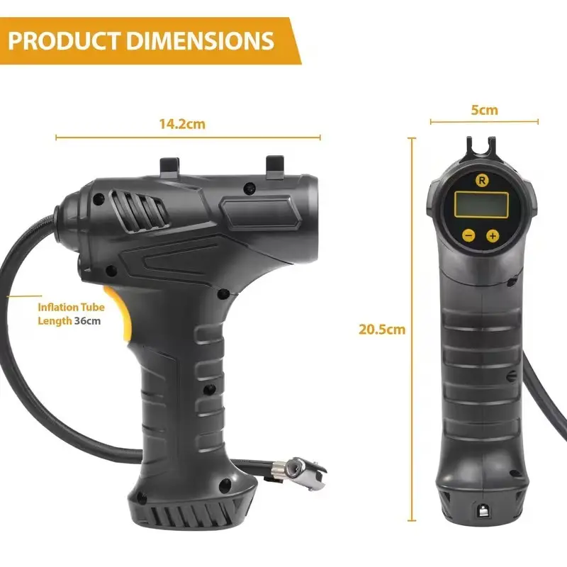 Cordless Digital Tyre Inflator Air Compressor for Car, Bicycle & Inflatable - image 3 | Free standard UK delivery included | Discount Quality Products