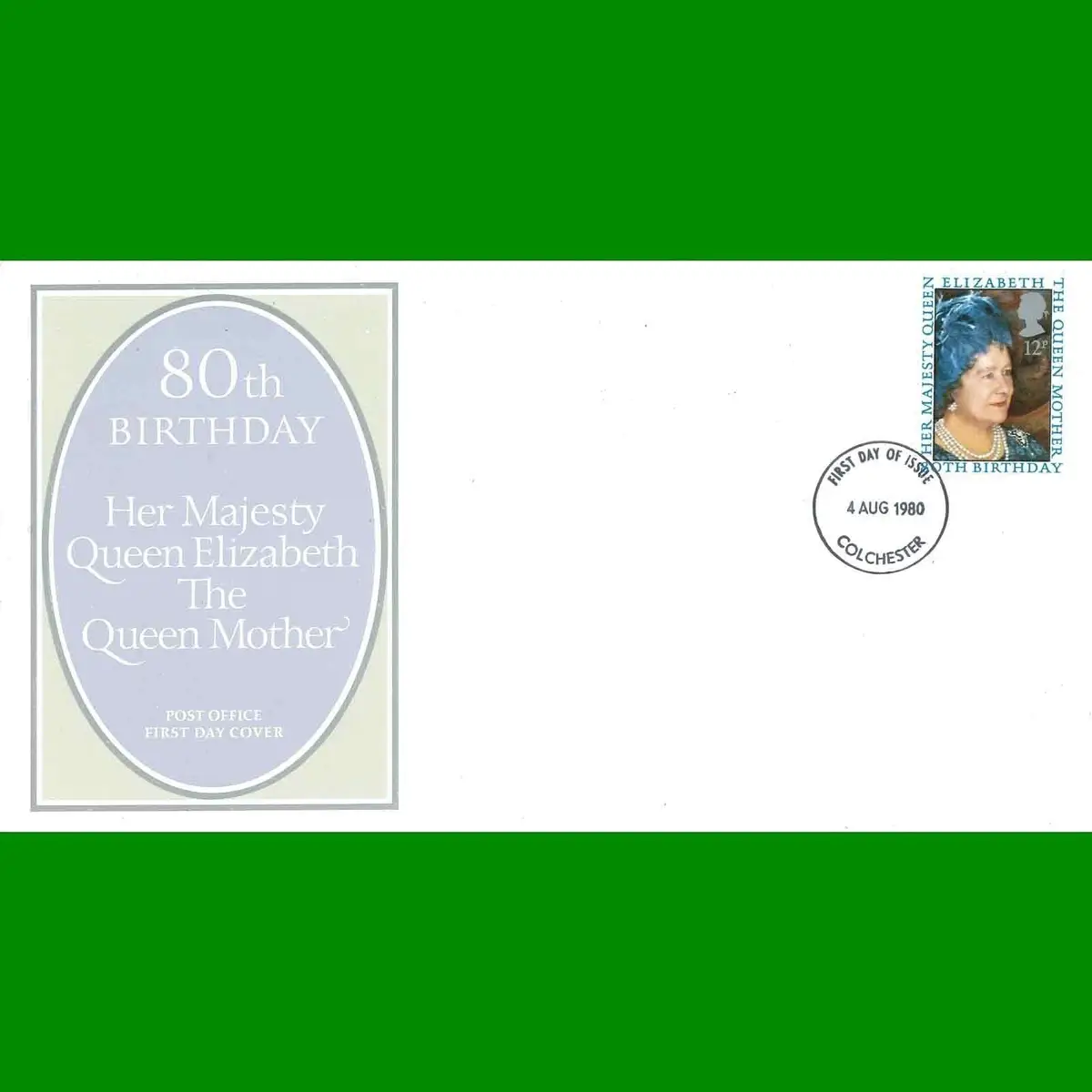 FDC 80th Birthday of the Queen Mother Post Office First Day Cover Stamp 4.8.1980