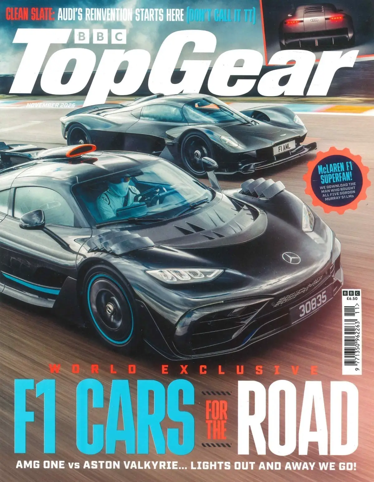 BBC Top Gear Magazine #401, AMG One vs Aston Valkyrie, Ferrari 849, F1, Nov 2025