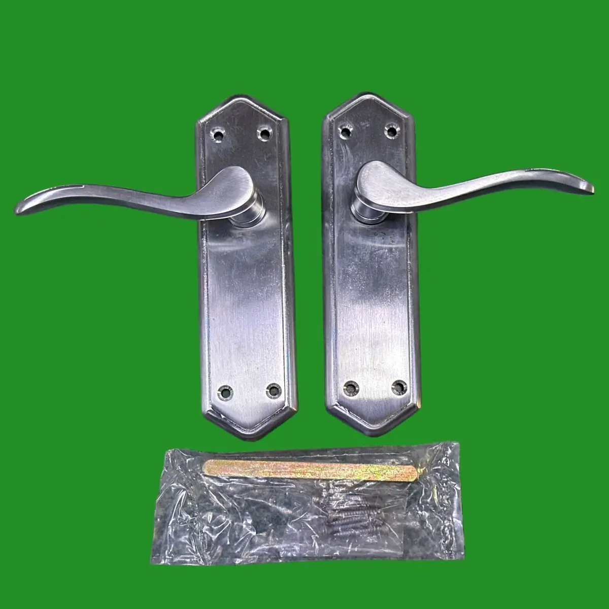1 Pair Frelan Paris Suite Lever Latch Door Handle Set, Satin Chrome JV281SC - image 4 | Free standard UK delivery included | Discount Quality Products