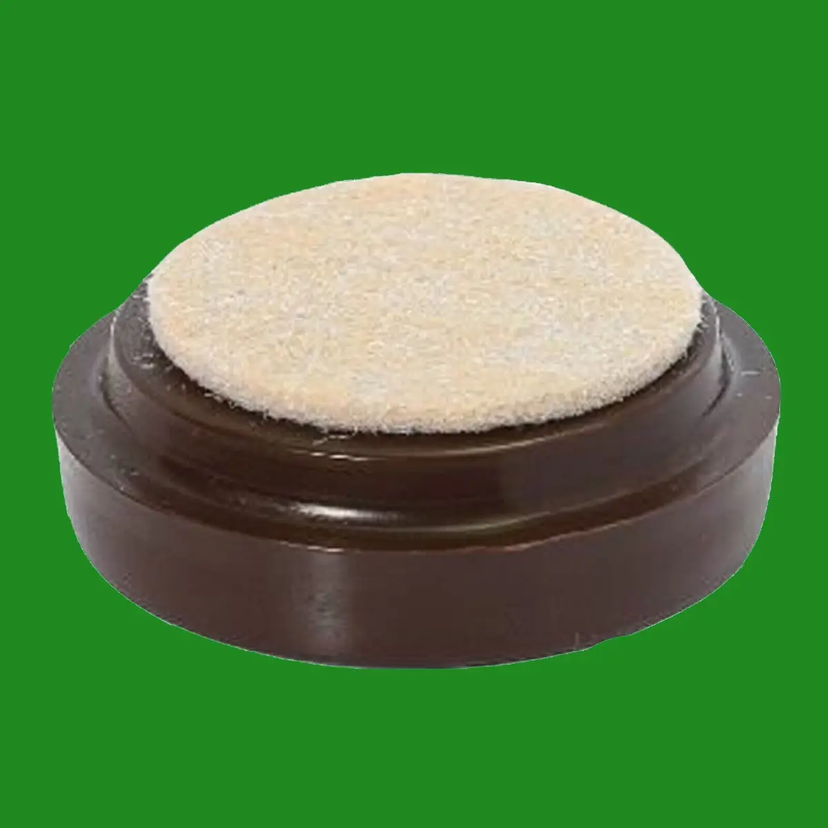 6x 53mm Brown Castor Cup Felt Pad Anti Slide Floor Carpet Furniture Protector
