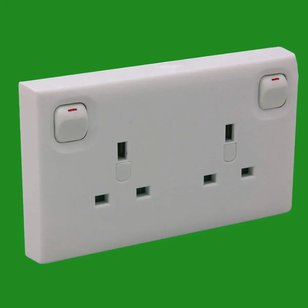 4x 1 To 2 Gang UK Mains Switch Wall Converter Socket Single - Double White 3 Pin - image 2 | Free standard UK delivery included | Discount Quality Products