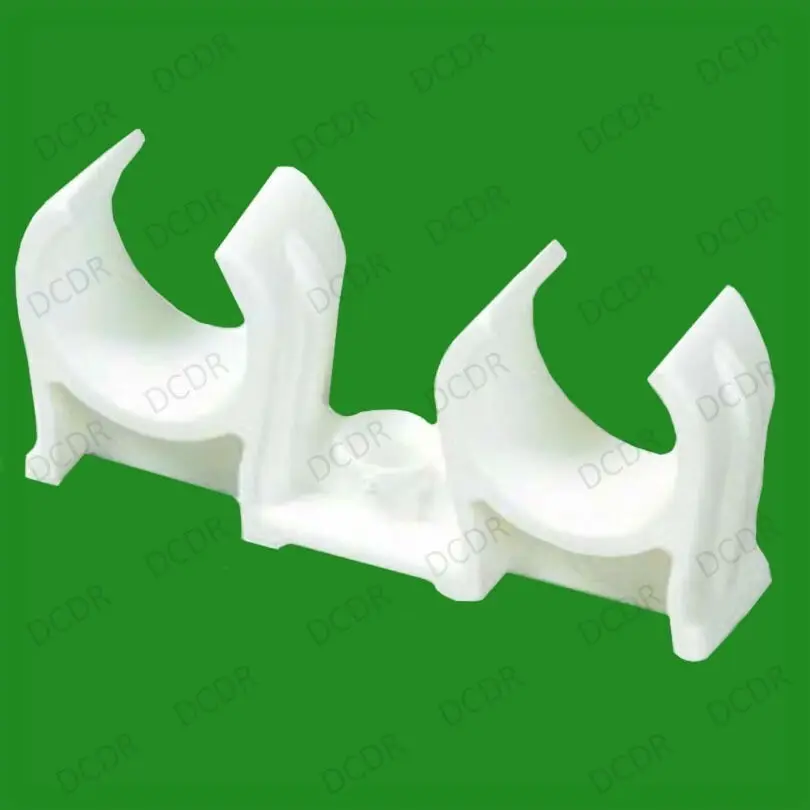 10x 15mm 5/8" Pipe Double Plumbing Central Heating Pipe Clips Snap-in Open White