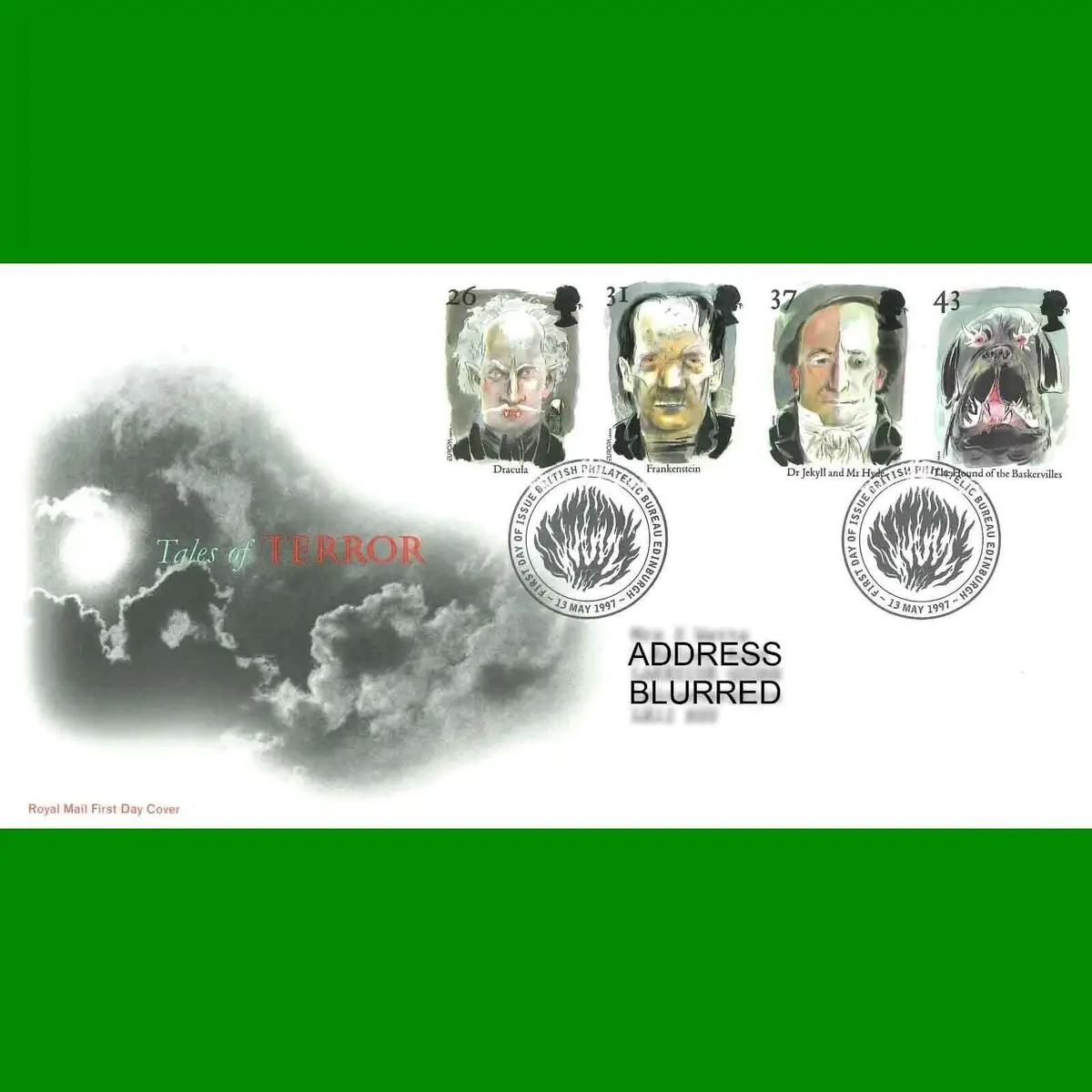 FDC Tales of Terror Commemorative Royal Mail First Day Cover Stamps, 13.5.1997