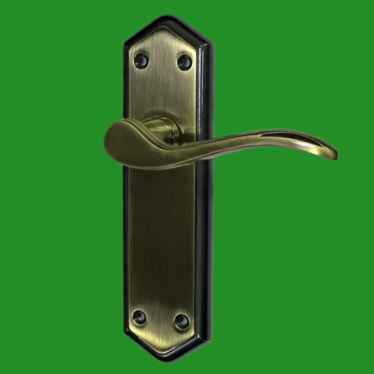 1 Pair Frelan Paris Suite Lever Latch Door Handle Set, Antique Bronze JV281AB