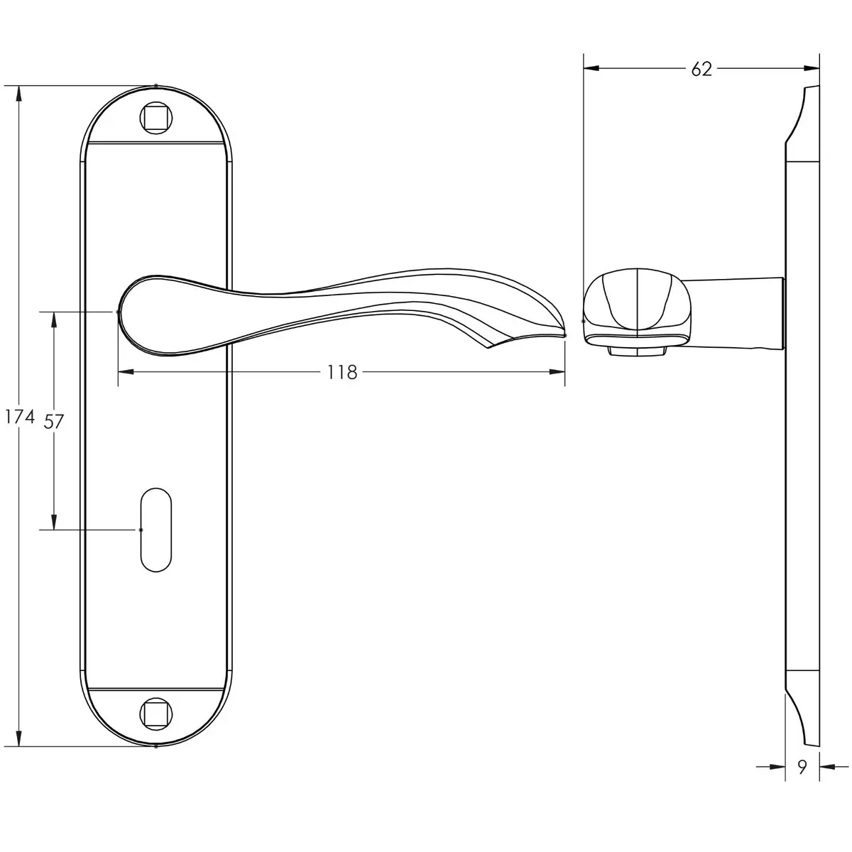 1 Pair Broadway Suite Lever Latch Door Handle on Lock Plate Set Polished Chrome - image 2 | Free standard UK delivery included | Discount Quality Products