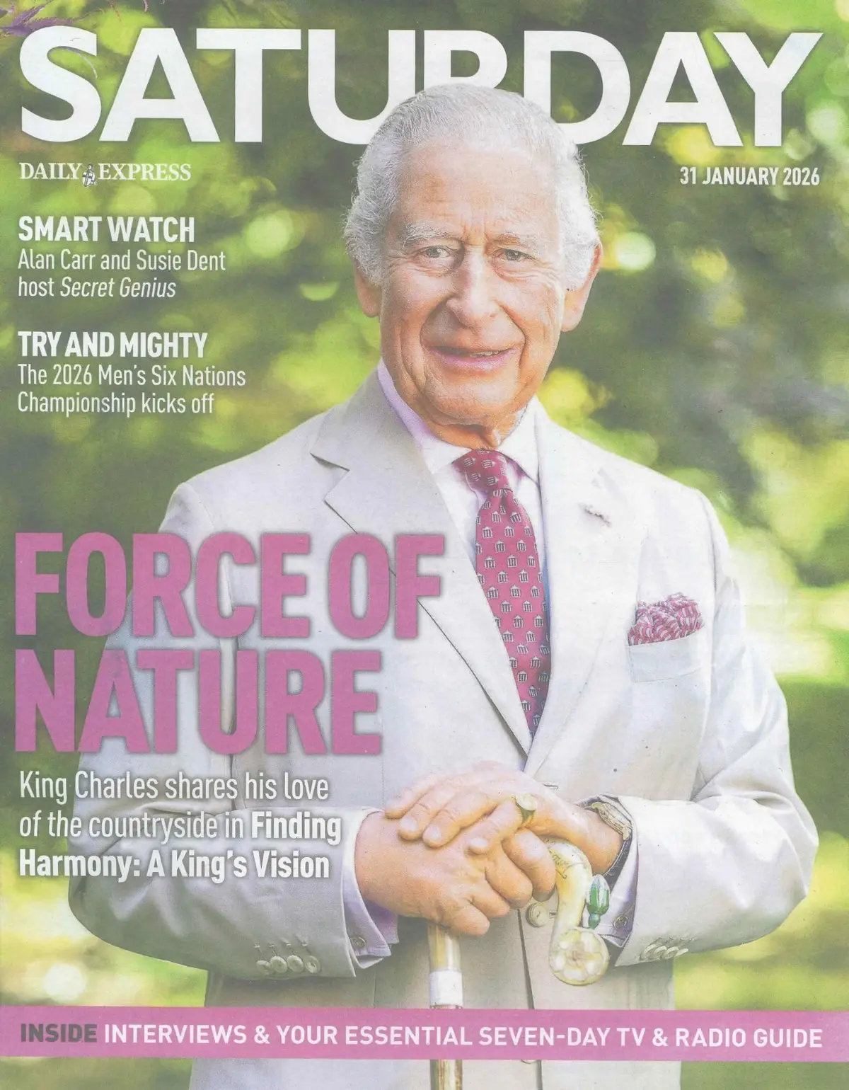 Daily Express Saturday Magazine: King Charles III, British Royalty, 31.1.26