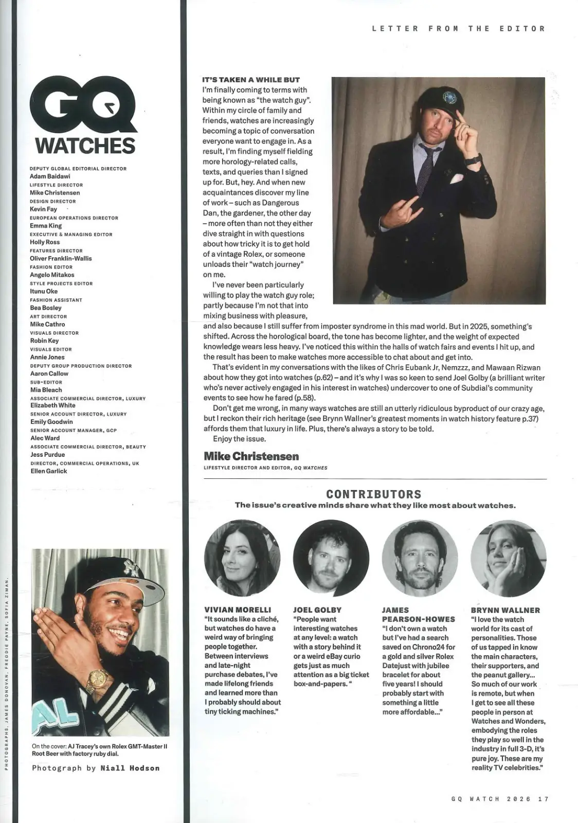 GQ Watch Magazine: AJ Tracey, Gary Neville, Mark Zuckerberg, Dec 2025/Jan 2026 - image 3 | Free standard UK delivery included | Discount Quality Products