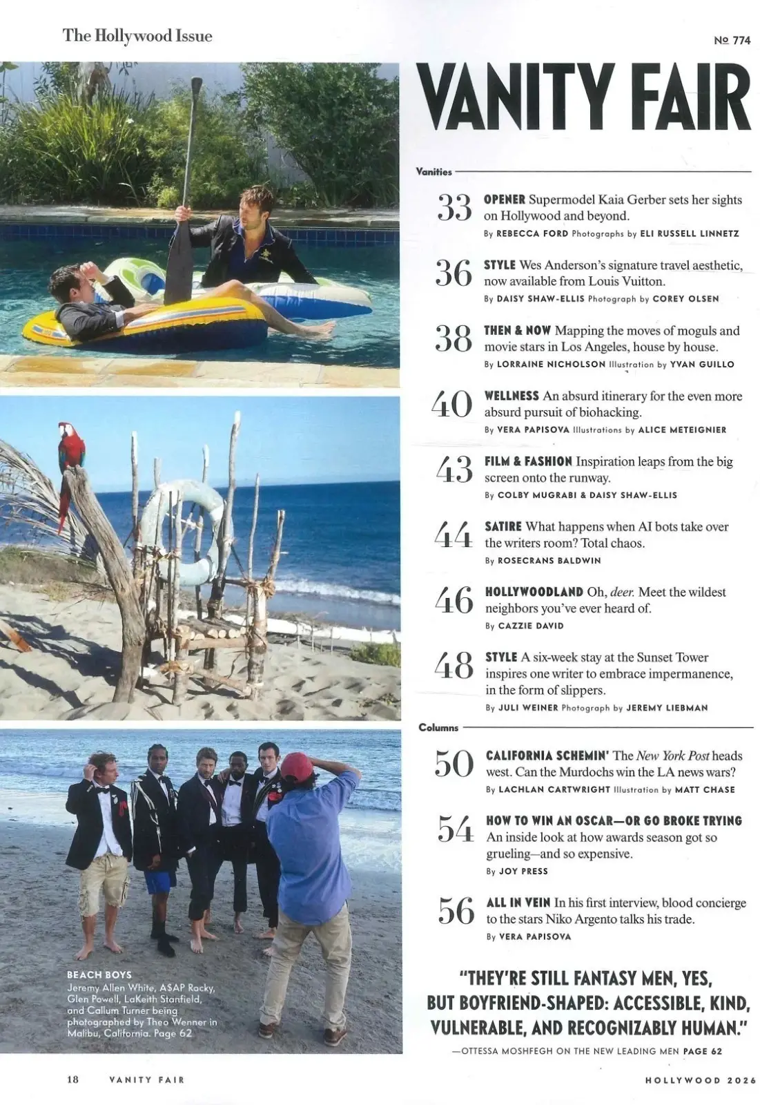 Vanity Fair Magazine: Cover#1, Jeremy Allen White, Asap Rocky, Hollywood 2026 - image 3 | Free standard UK delivery included | Discount Quality Products