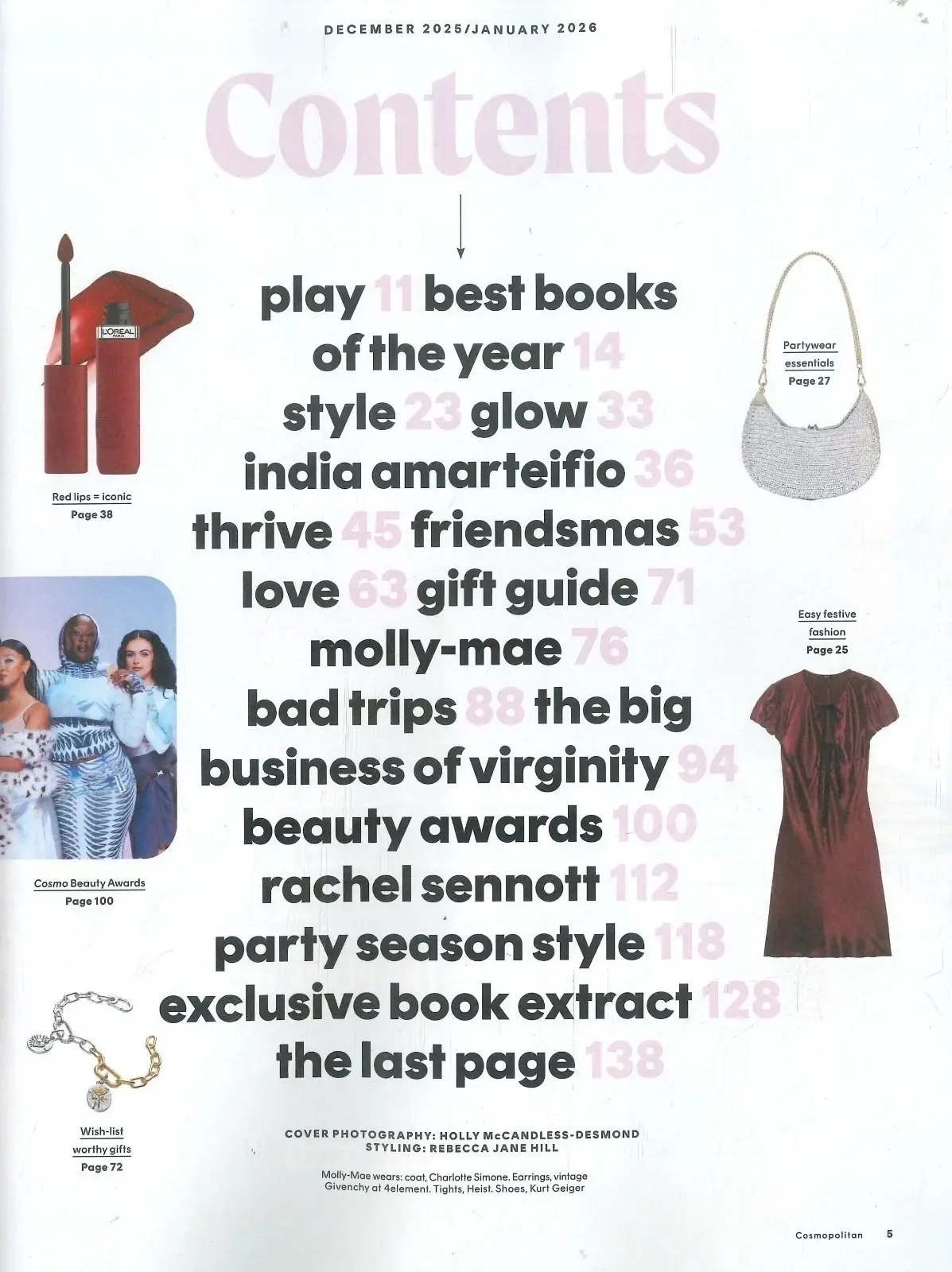 Cosmopolitan Magazine: Molly Mae, Priah Ferguson, India Amarteifio, Dec/Jan 2026 - image 3 | Free standard UK delivery included | Discount Quality Products