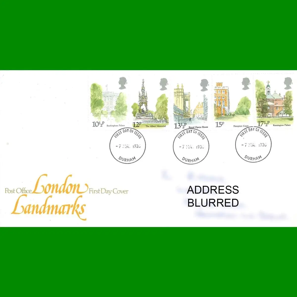 FDC London Landmarks Commemorative Post Office First Day Cover Stamps, 7.5.1980