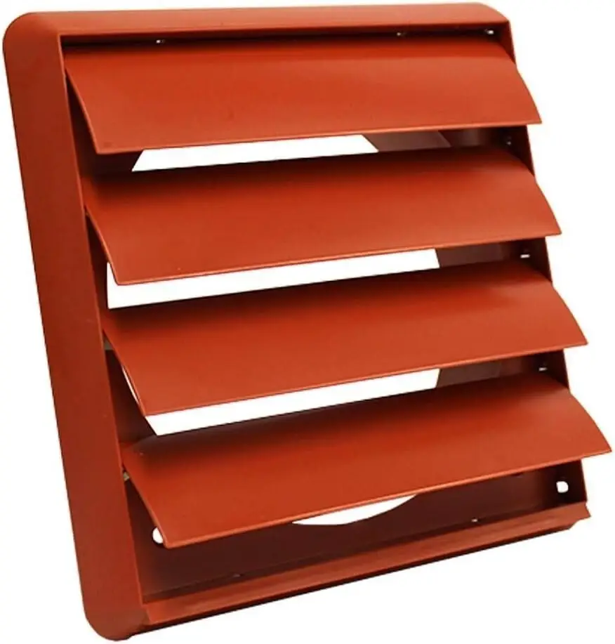 1x 150mm 6" Terracotta Gravity Flap Wall Kitchen Extractor Fan Ventilation Grill