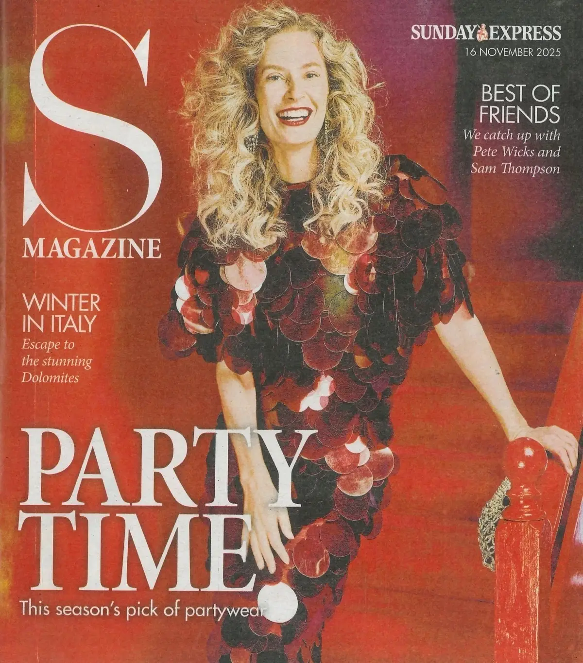 Sunday Express Magazine: Pete Wicks, Sam Thompson, Christmas, Fashion, 16.11.25