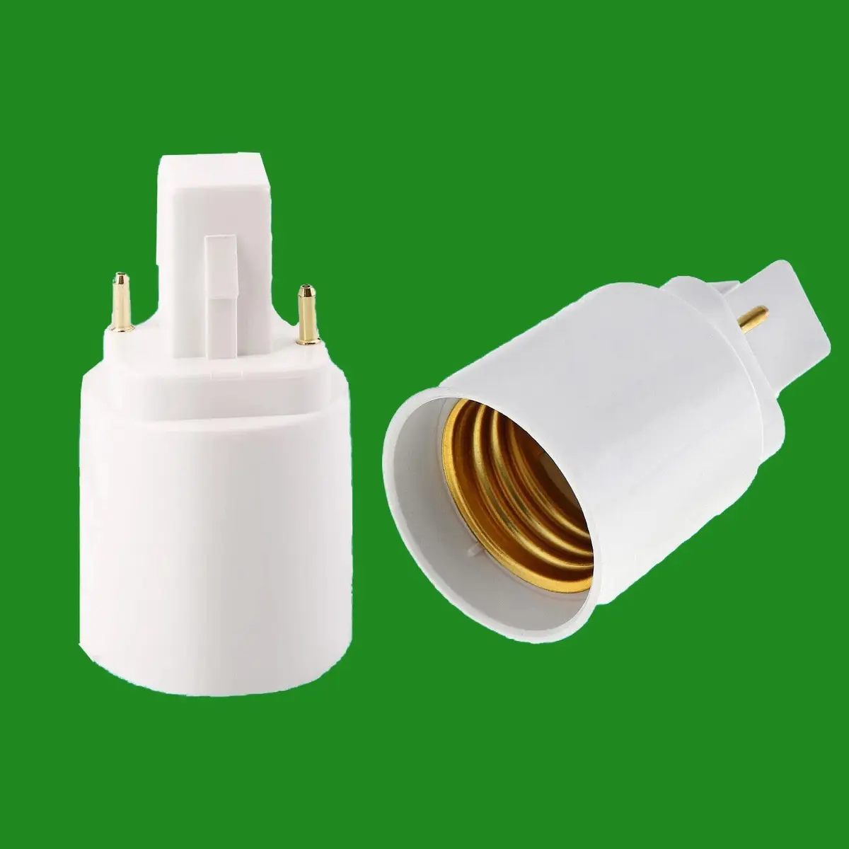 100x G24 2 Pin To E27 ES Screw Light Bulb Socket Lamp Adaptor Converter Holder