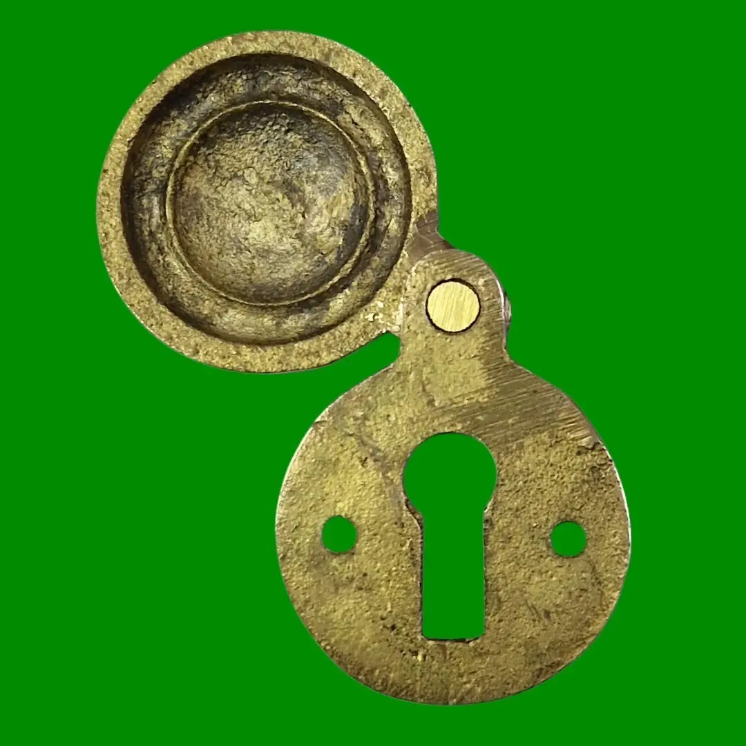 8x 35mm Victorian Round Escutcheon Swing Covered Brass Door Lock Keyhole Plate - image 4 | Free standard UK delivery included | Discount Quality Products