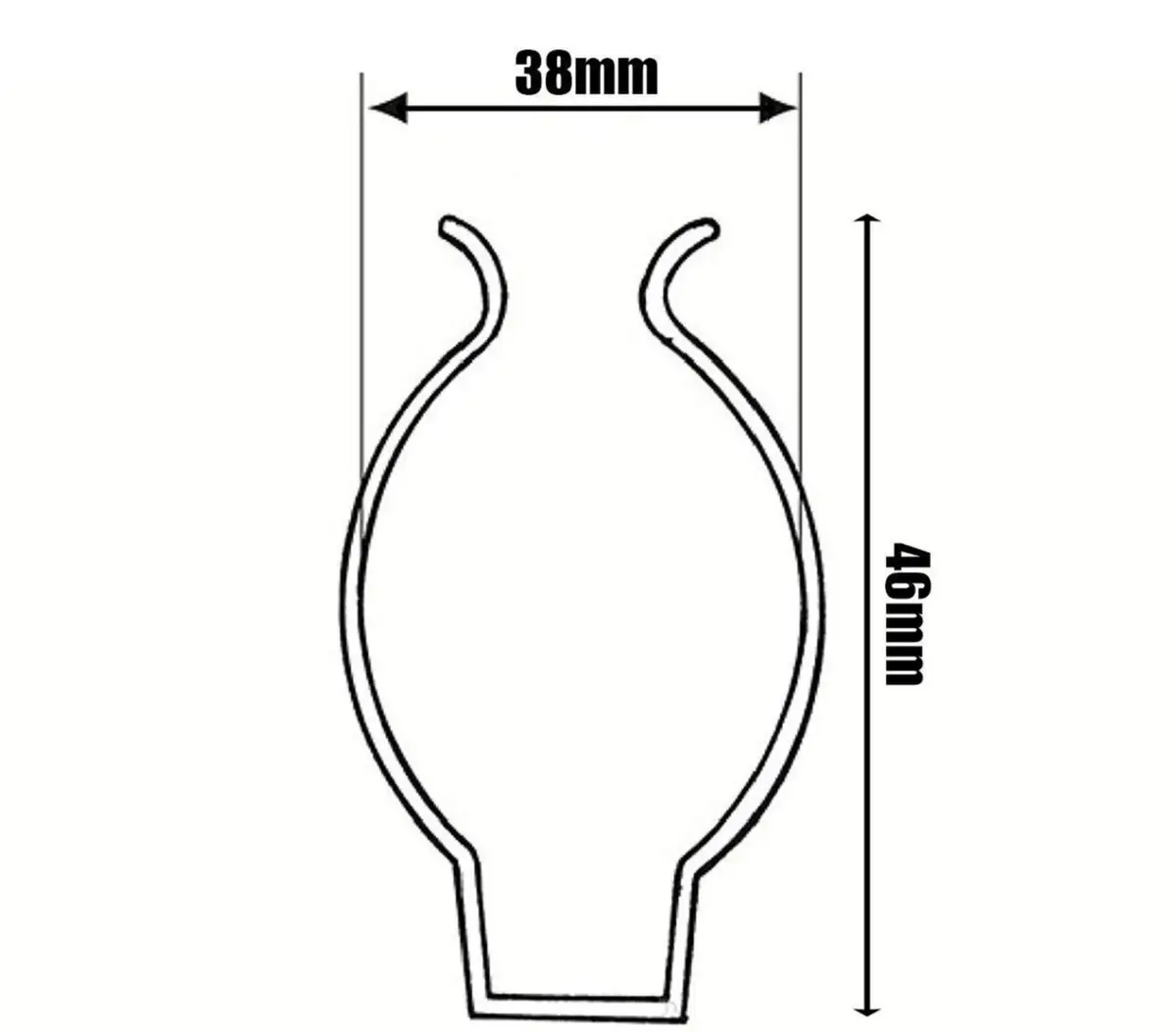 6x T12 Open Terry Clips 38mm 1.5" inch Fluorescent Tube Steel Spring Holders - image 2 | Free standard UK delivery included | Discount Quality Products