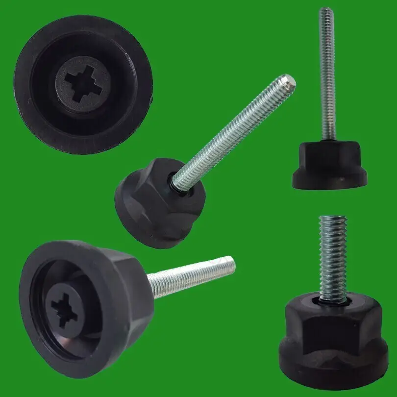 12x Adjustable Levelling Feet Foot M6 45mmx25mm Thread Desk Cabinet Cupboard