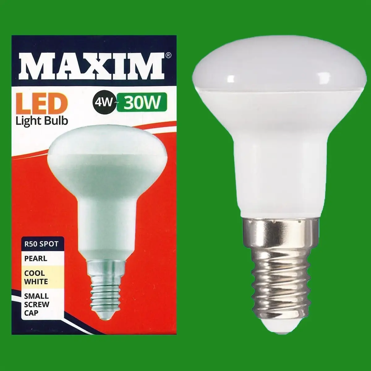 8x 4W =30W LED R50 Reflector Spotlight 4000K Cool White SES E14 Light Bulbs Lamp