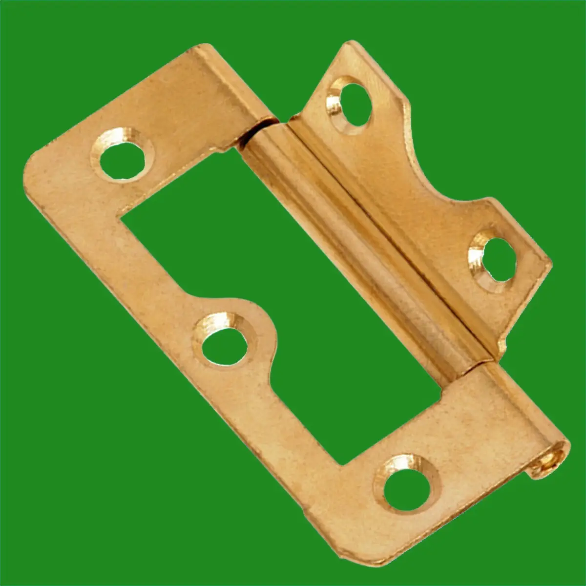 6x 60mm x 26mm 2.5 Inch Hurlinge Mild Steel Brass Coated Flush Door Hinge