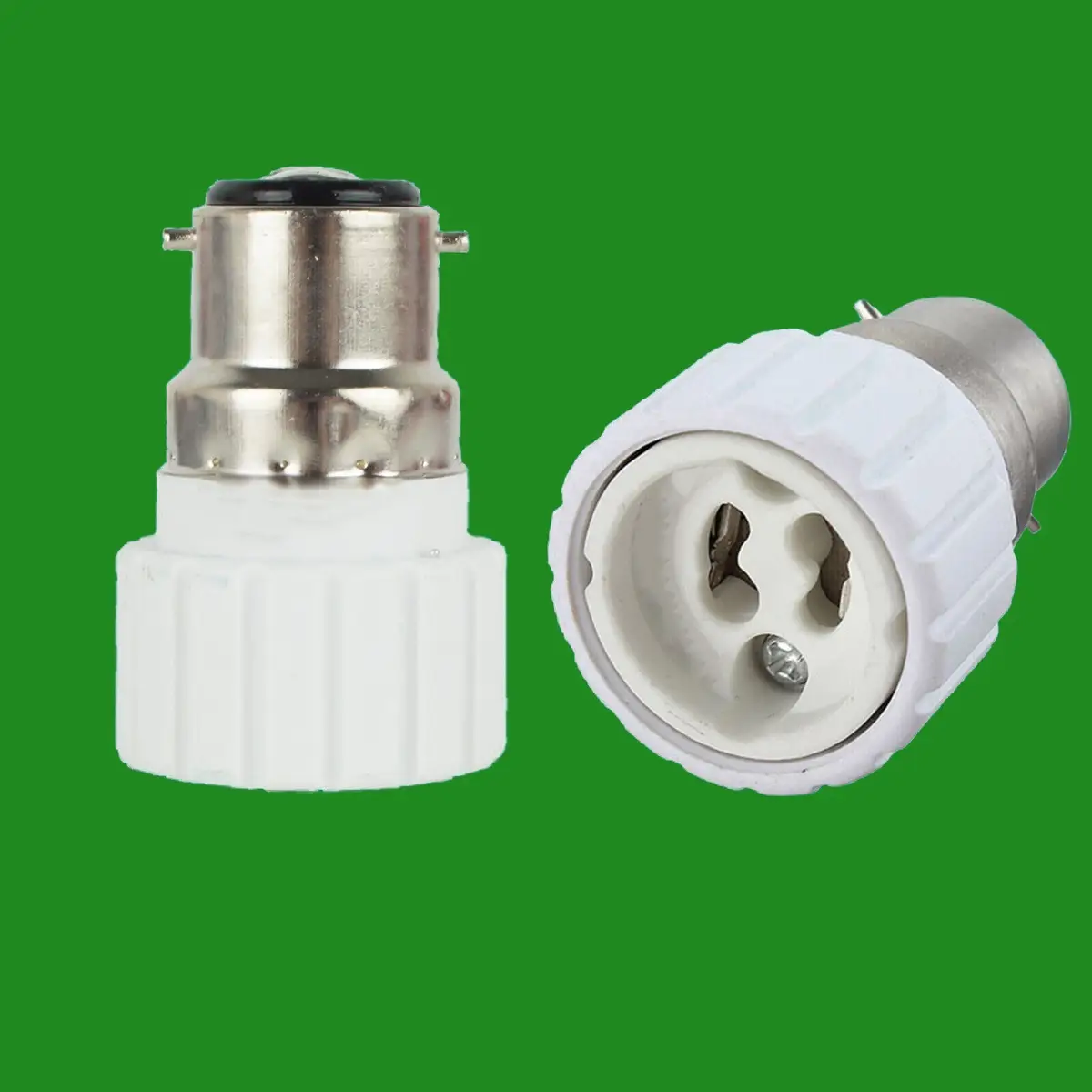 6x Bayonet BC B22 To GU10 Light Bulb Base Socket Adaptor Lamp Converters Holder