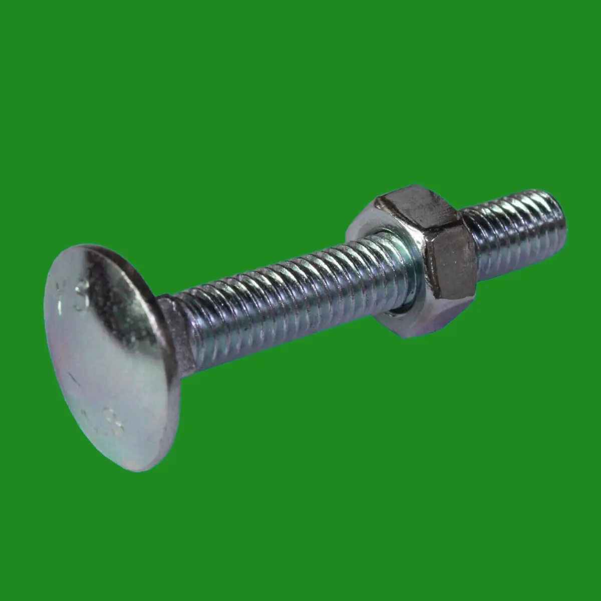 5x M6 x 40mm Carriage Bolt &amp; Nut, Pan Head, Steel, Strong Coach Screw Fastening
