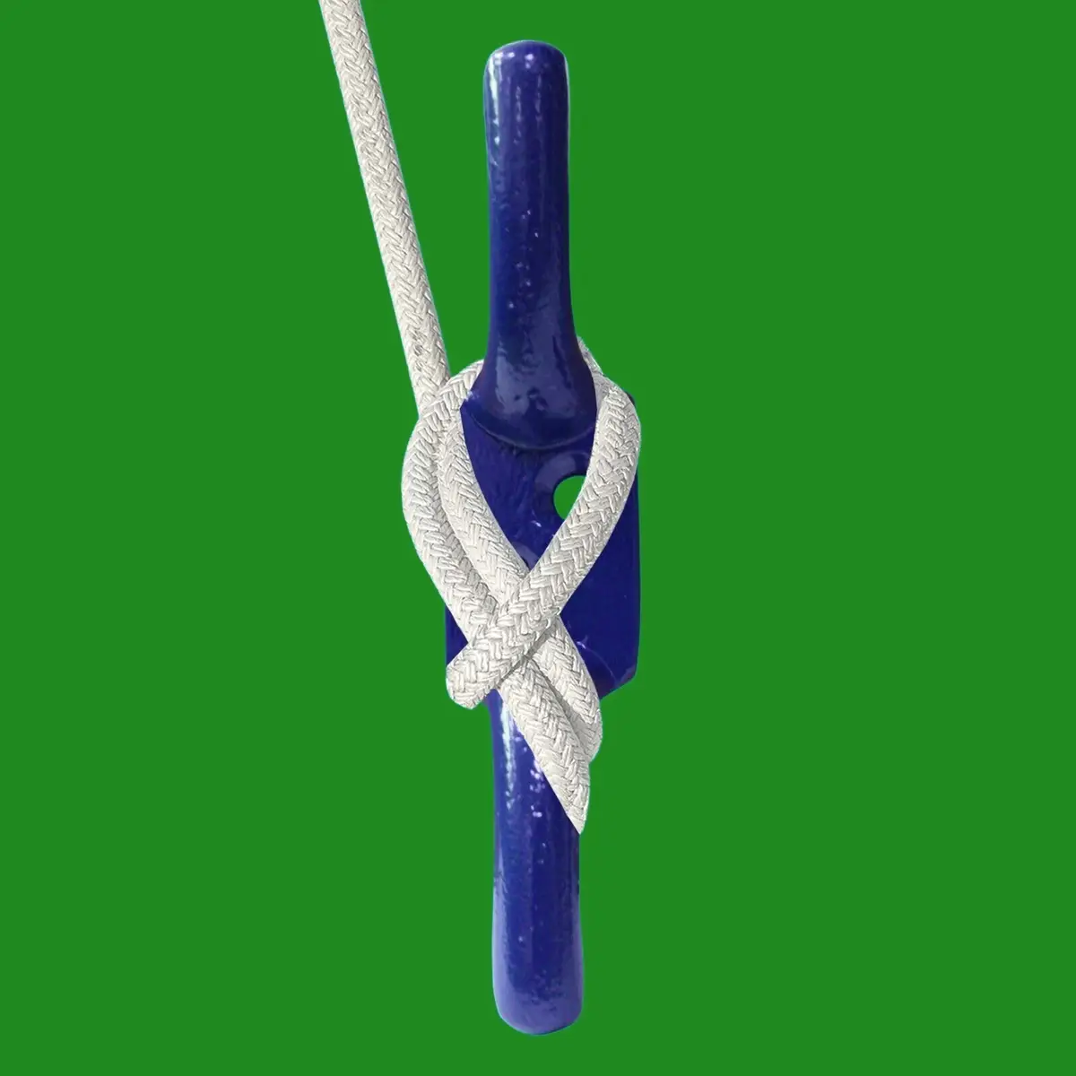 4x 100mm 4" Blue Cast Iron Cleat Hook for Flag Pole Rope Halyard Washing Line - image 2 | Free standard UK delivery included | Discount Quality Products